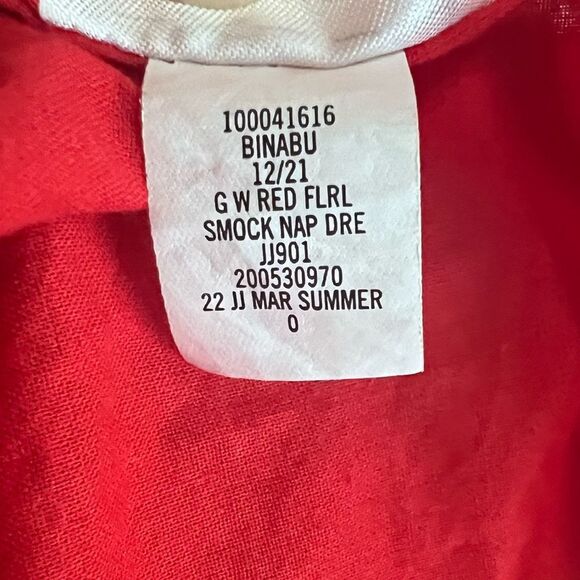 Janie and Jack Red Smocked Floral Dress Size 12-18mo - Picture 6 of 6